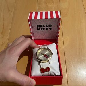 NIB hello kitty white band red bow watch